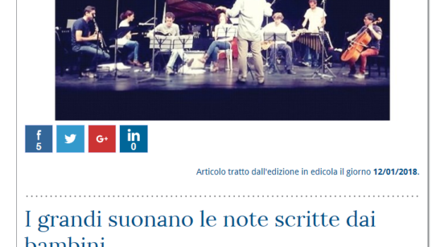 LA STAMPA 12_01_2018 CIE I grandi suonano le note scritte dai bambini